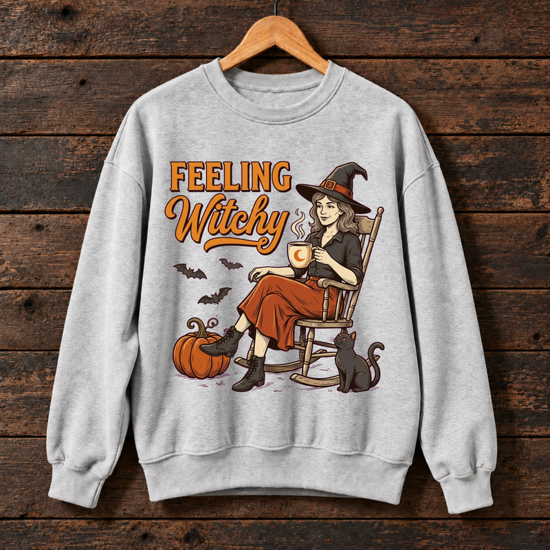 Feeling Witchy Sweatshirt, Halloween Witch