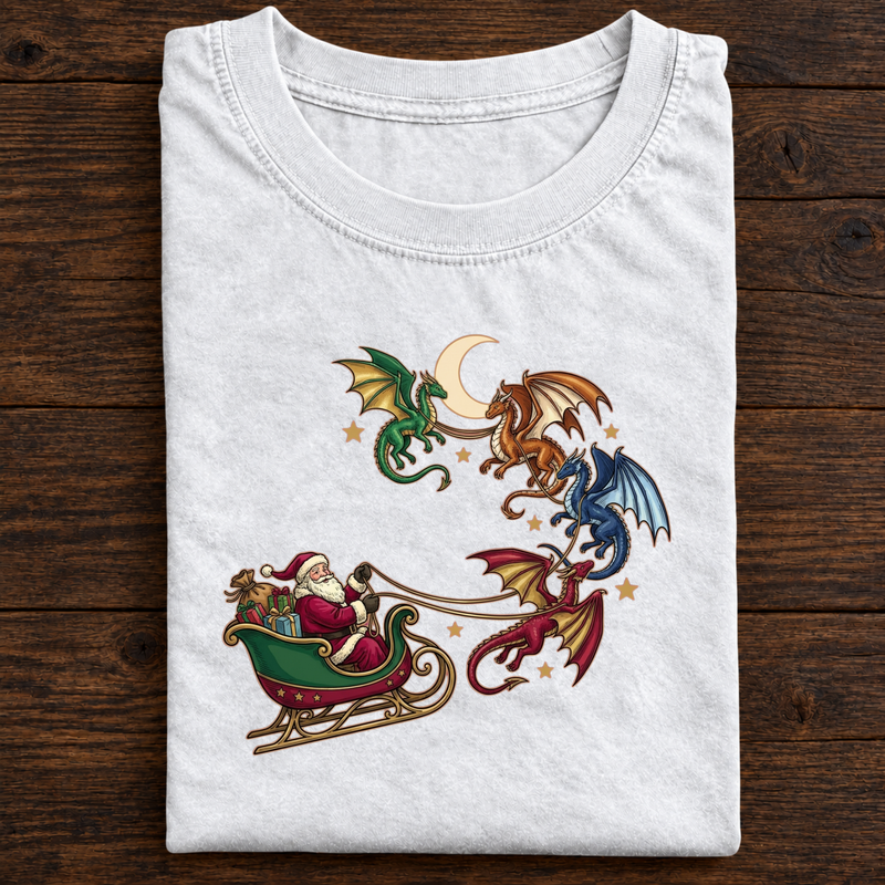 Festive Santa Sleigh Christmas T-Shirt