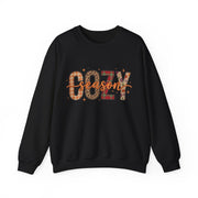 Cozy Season Fall Sweatshirt, Patchwork Autumn Crewneck Sweater, Plaid Leopard Floral Graphic Pullover, Cute Cozy Fall Gift