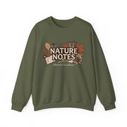 Nature Notes Fall Sweatshirt, Autumn Botanical Crewneck Sweater, Vintage Mushroom Leaves Moth Graphic Pullover, Cozy Nature Lover Gift