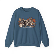 Nature Notes Fall Sweatshirt, Autumn Botanical Crewneck Sweater, Vintage Mushroom Leaves Moth Graphic Pullover, Cozy Nature Lover Gift