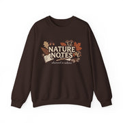 Nature Notes Fall Sweatshirt, Autumn Botanical Crewneck Sweater, Vintage Mushroom Leaves Moth Graphic Pullover, Cozy Nature Lover Gift
