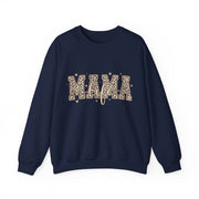 Mama Life Leopard Print Sweatshirt, Mom Life Crewneck Sweater, Trendy Mama Graphic Pullover, Cute Motherhood Gift for Mom