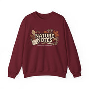Nature Notes Fall Sweatshirt, Autumn Botanical Crewneck Sweater, Vintage Mushroom Leaves Moth Graphic Pullover, Cozy Nature Lover Gift
