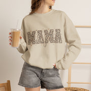 Mama Life Leopard Print Sweatshirt, Mom Life Crewneck Sweater, Trendy Mama Graphic Pullover, Cute Motherhood Gift for Mom