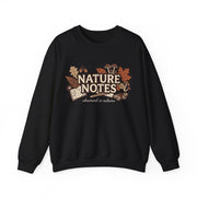 Nature Notes Fall Sweatshirt, Autumn Botanical Crewneck Sweater, Vintage Mushroom Leaves Moth Graphic Pullover, Cozy Nature Lover Gift
