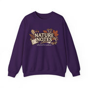 Nature Notes Fall Sweatshirt, Autumn Botanical Crewneck Sweater, Vintage Mushroom Leaves Moth Graphic Pullover, Cozy Nature Lover Gift