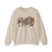 Nature Notes Fall Sweatshirt, Autumn Botanical Crewneck Sweater, Vintage Mushroom Leaves Moth Graphic Pullover, Cozy Nature Lover Gift