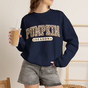 Pumpkin Season Fall Sweatshirt, Cow Print Autumn Crewneck Sweater, Western Pumpkin Graphic Pullover, Cozy Country Fall Gift