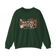 Nature Notes Fall Sweatshirt, Autumn Botanical Crewneck Sweater, Vintage Mushroom Leaves Moth Graphic Pullover, Cozy Nature Lover Gift