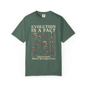 Comfort Colors Evolution Is a Fact T-Shirt, Human Evolution Skeleton Graphic Tee, Science Biology Anatomy Shirt, Biology Teacher Gift