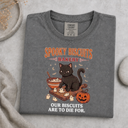 Comfort Colors shirt, black cat Halloween shirt, spooky bakery tee, pumpkin fall shirt, baking T-shirt, and cat lover gift