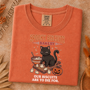Comfort Colors shirt, black cat Halloween shirt, spooky bakery tee, pumpkin fall shirt, baking T-shirt, and cat lover gift