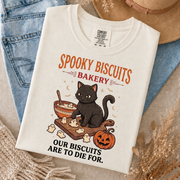 Comfort Colors shirt, black cat Halloween shirt, spooky bakery tee, pumpkin fall shirt, baking T-shirt, and cat lover gift