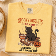Comfort Colors shirt, black cat Halloween shirt, spooky bakery tee, pumpkin fall shirt, baking T-shirt, and cat lover gift