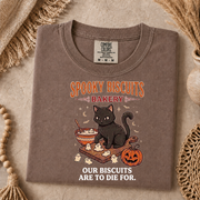 Comfort Colors shirt, black cat Halloween shirt, spooky bakery tee, pumpkin fall shirt, baking T-shirt, and cat lover gift