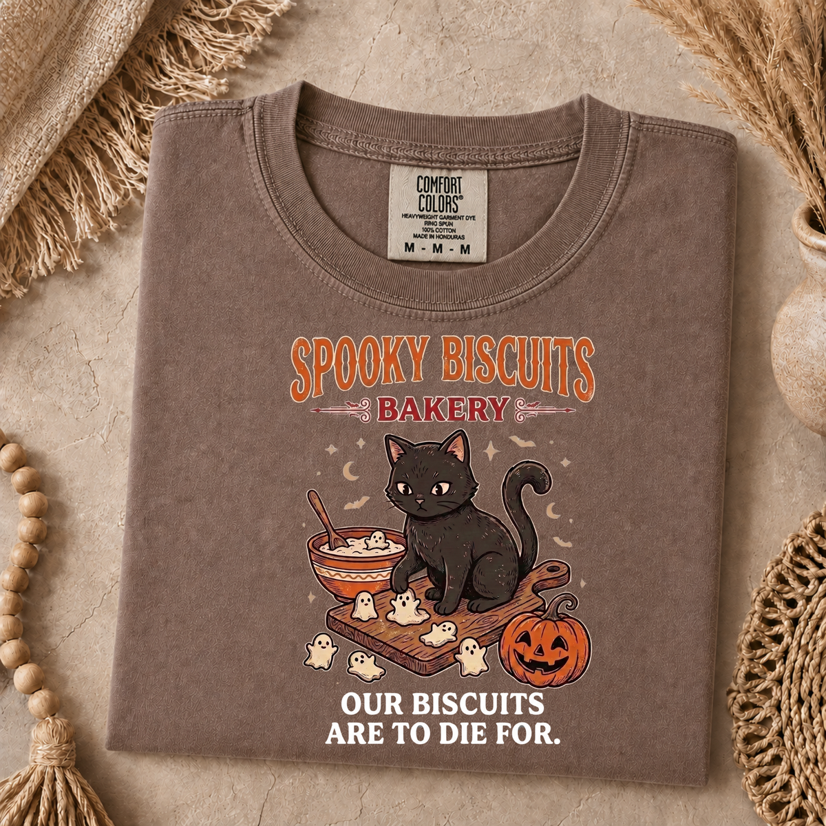 Comfort Colors shirt, black cat Halloween shirt, spooky bakery tee, pumpkin fall shirt, baking T-shirt, and cat lover gift