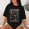 Comfort Colors Evolution Is a Fact T-Shirt, Human Evolution Skeleton Graphic Tee, Science Biology Anatomy Shirt, Biology Teacher Gift