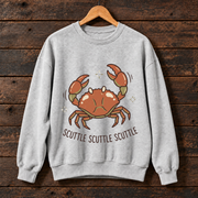 Scuttle Scuttle Scuttle Crab Shirt, Funny Crab Graphic Tee, Cute Coastal Seafood Lover Shirt, Beach Ocean Humor Gift
