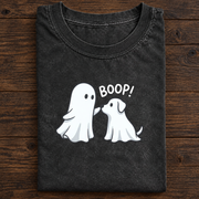 Boop Ghost Dog Halloween Sweatshirt, Cute Ghost Puppy Crewneck, Funny Spooky Season Graphic Sweater, Dog Lover Halloween Gift