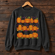 Happy Pumpkin Halloween Sweatshirt, Jack O’ Lantern Crewneck, Cute Spooky Season Pumpkin Graphic Sweater, Fall Halloween Gift