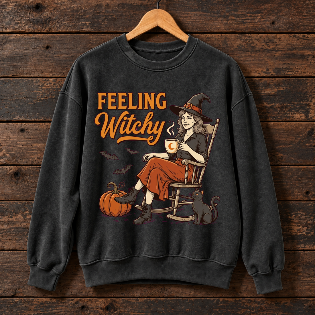 Feeling Witchy Sweatshirt, Halloween Witch