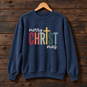 Merry CHRISTmas Christian Sweatshirt, Jesus Christmas Crewneck, Faith Based Holiday Graphic Sweater, Christian Christmas Gift