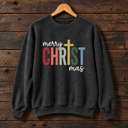 Merry CHRISTmas Christian Sweatshirt, Jesus Christmas Crewneck, Faith Based Holiday Graphic Sweater, Christian Christmas Gift