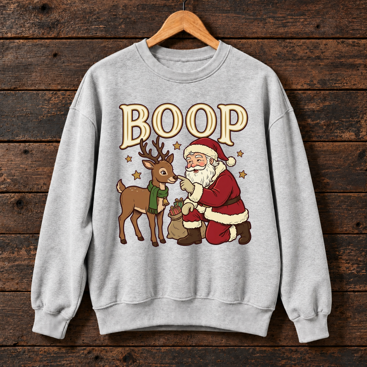 Boop Santa & Reindeer Christmas Sweatshirt