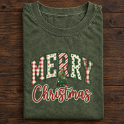 Merry Christmas T-Shirt, Festive Holiday Christmas Tree