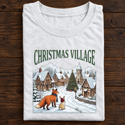 Christmas Village Winter Scene T-Shirt