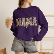Mama Life Leopard Print Sweatshirt, Mom Life Crewneck Sweater, Trendy Mama Graphic Pullover, Cute Motherhood Gift for Mom