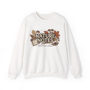Nature Notes Fall Sweatshirt, Autumn Botanical Crewneck Sweater, Vintage Mushroom Leaves Moth Graphic Pullover, Cozy Nature Lover Gift