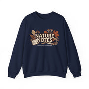 Nature Notes Fall Sweatshirt, Autumn Botanical Crewneck Sweater, Vintage Mushroom Leaves Moth Graphic Pullover, Cozy Nature Lover Gift