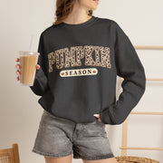 Pumpkin Season Fall Sweatshirt, Cow Print Autumn Crewneck Sweater, Western Pumpkin Graphic Pullover, Cozy Country Fall Gift