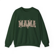 Mama Life Leopard Print Sweatshirt, Mom Life Crewneck Sweater, Trendy Mama Graphic Pullover, Cute Motherhood Gift for Mom