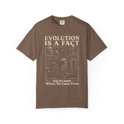 Comfort Colors Evolution Is a Fact T-Shirt, Human Evolution Skeleton Graphic Tee, Science Biology Anatomy Shirt, Biology Teacher Gift