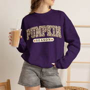 Pumpkin Season Fall Sweatshirt, Cow Print Autumn Crewneck Sweater, Western Pumpkin Graphic Pullover, Cozy Country Fall Gift