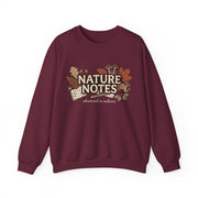 Nature Notes Fall Sweatshirt, Autumn Botanical Crewneck Sweater, Vintage Mushroom Leaves Moth Graphic Pullover, Cozy Nature Lover Gift