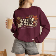 Nature Notes Fall Sweatshirt, Autumn Botanical Crewneck Sweater, Vintage Mushroom Leaves Moth Graphic Pullover, Cozy Nature Lover Gift